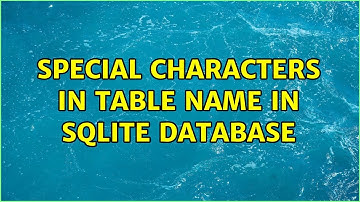 Special Characters in table name in sqlite database (2 Solutions!!)