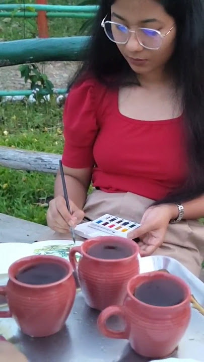 'A small restaurant in the forest' #shorts  #watercolor #dayout