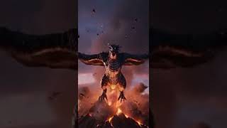 🐉 Epic Dragon Awakens from Volcano 🌋 | #shorts  #aishorts #anime #dbz #dragon #dragonball #goku
