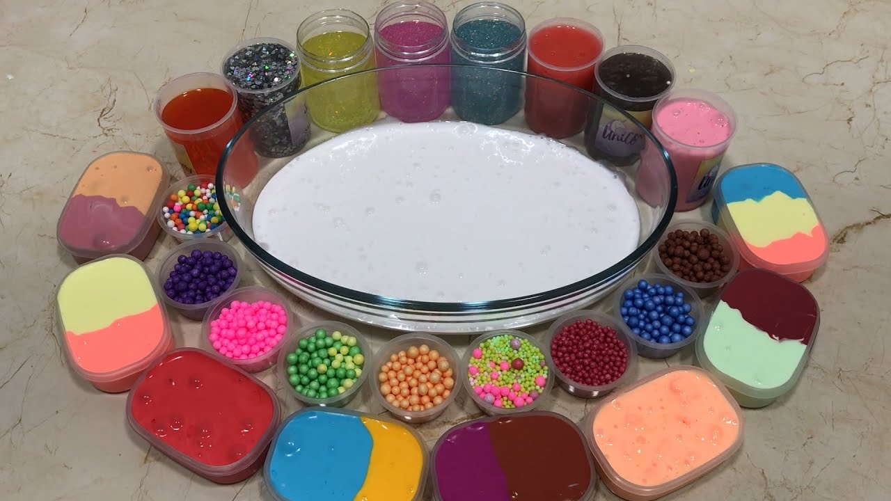 Mixing All My Slime and Mini Foam Balls Floam Slime Making Most