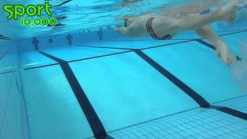 Streamline flutter kick on back