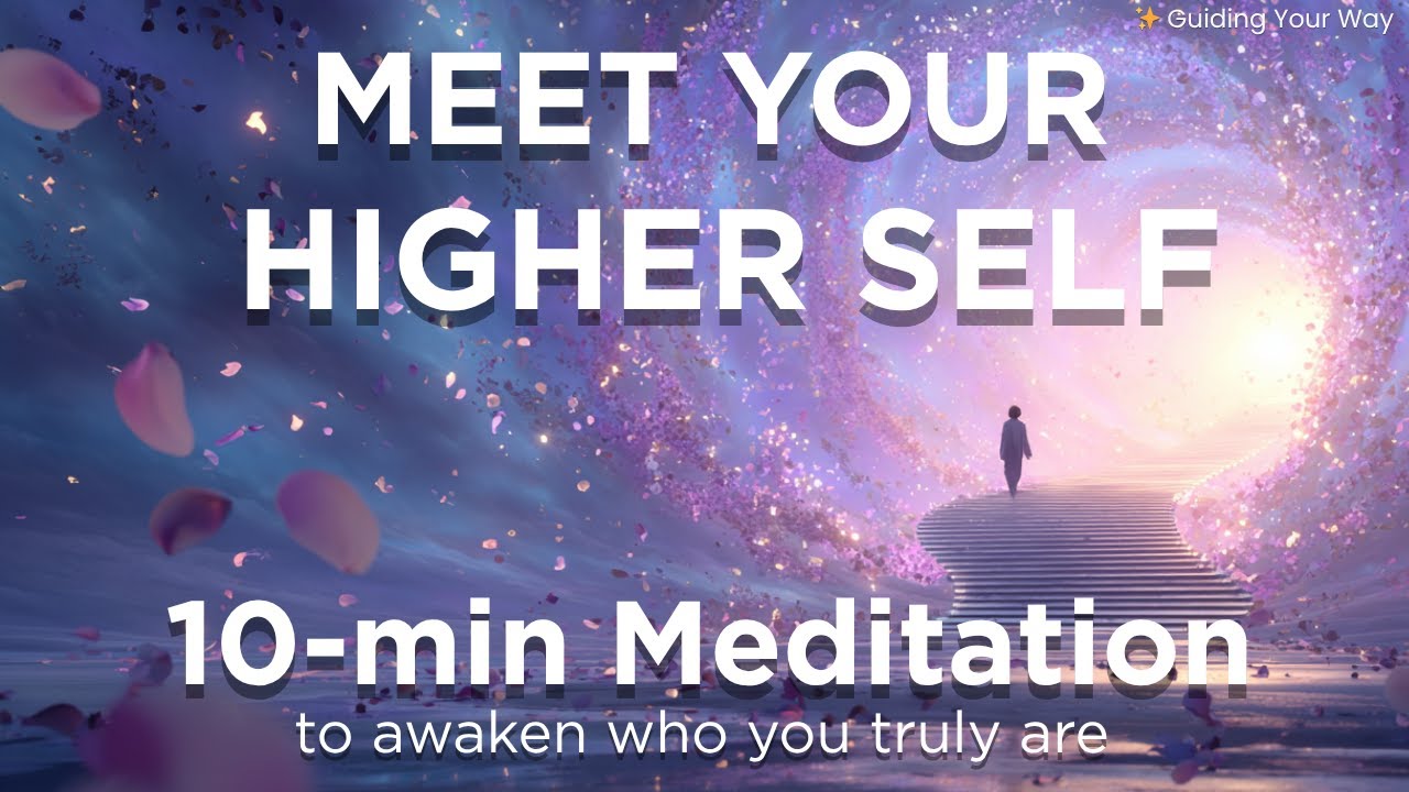 10-Min Evening Meditation • Meet Your Higher Self & Spirit Guide 