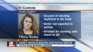 Woman arrested for allegedly shooting boyfriend Friday night in Tulsa
