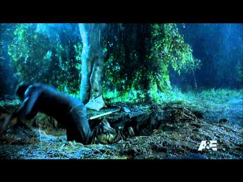 Pierce Brosnan tree fight from Bag of Bones
