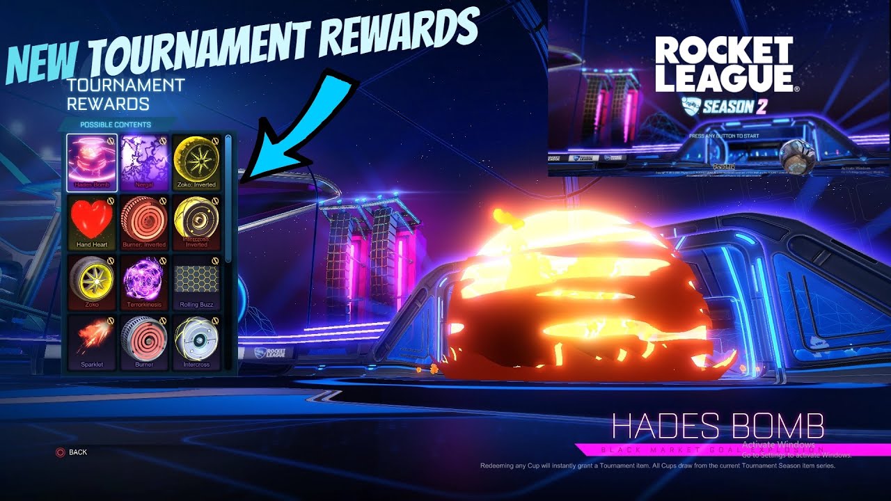 *NEW* TOURNAMENT REWARDS SHOWCASE | Rocket League Season 2 |