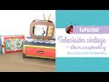 Cartonaje 📦📺 Televisión de cartón con Álbum scrapbooking