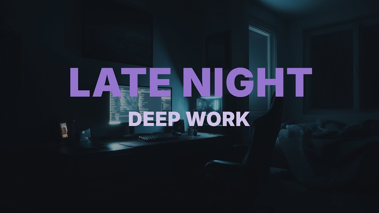 Late Night Coding Music for Deep Work | Dark Tech Workspace (2 Hours)