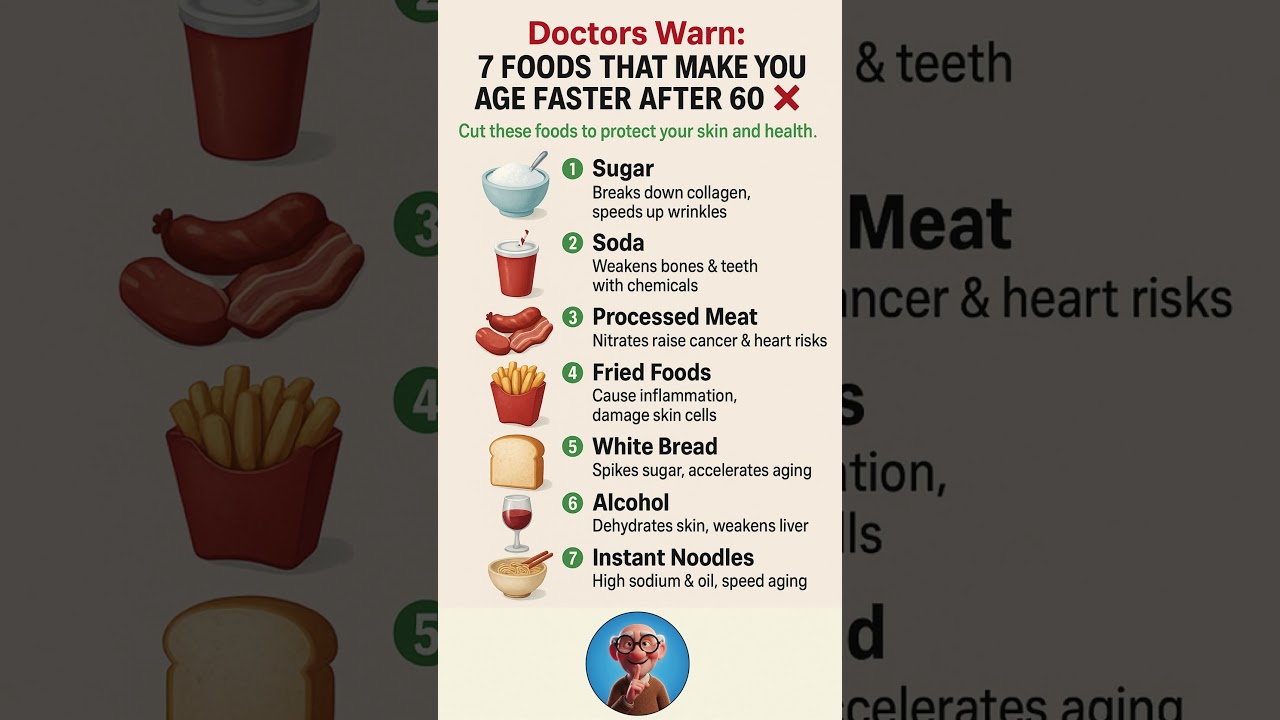 Doctors Warn: 7 Foods That Make You Age Faster After 60 