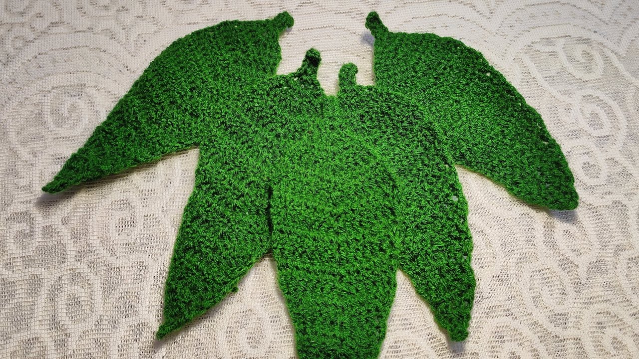 crochet leaf / crochet mango leaf/ आम का पत्ता🌿 Geeta's crochet and craft
