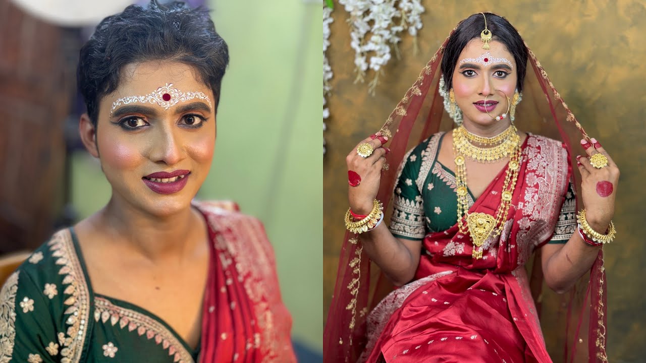 মেল টু ফিমেল মেকআপ ট্রান্সফর্মেশন লুক