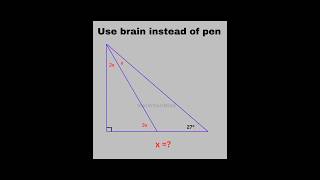 Basic mathematics Triangle problem algebra tricky problem #mathteacher #mathlover #mathfun #algebra