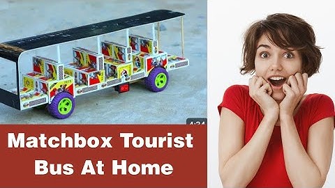 How to Make Matchbox Tourist Bus at Home | DIY Matchbox Bus | DC Motor Toy