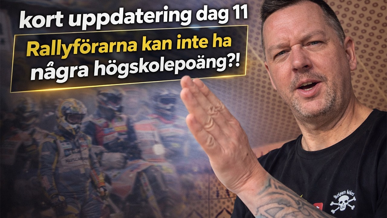 Uppdatering dag 11: Rallyförarna kan inte ha några högskolepoäng!?
