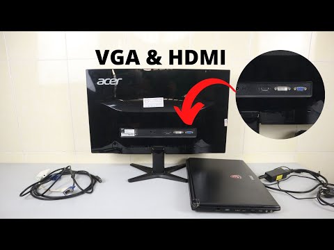 AOPEN モニター HDMI VGA 接続 How to Connect Monitor to Laptop VGA and HDMI - YouTube