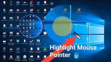 How to highlight the mouse pointer on windows 10