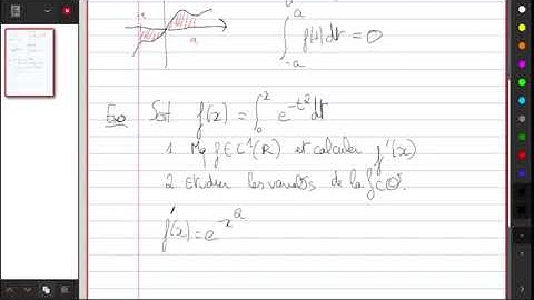 Cours du mardi 12/10/21: Intégrale fonction de ses bornes et suites d