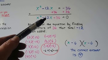 G.E.D. Math  21c, Solving Quadratic equations
