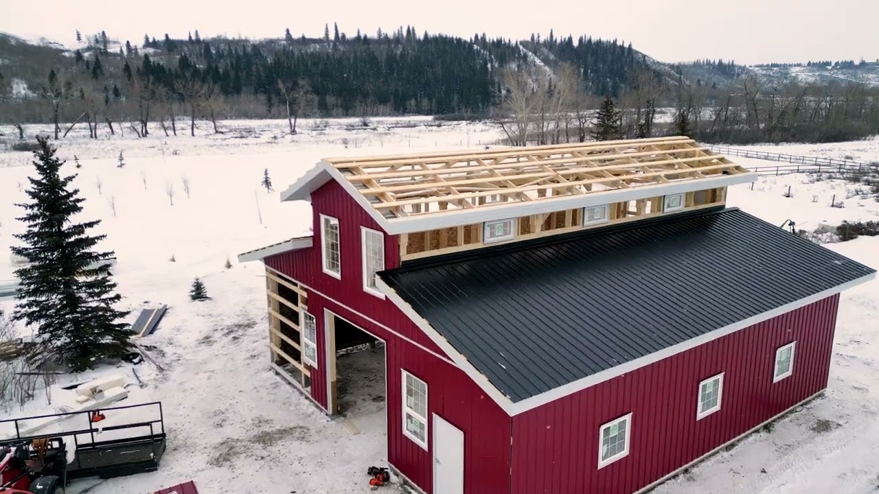 Monitor-Style Post-Frame Barn | Foothills, AB | Integrity Post Structures