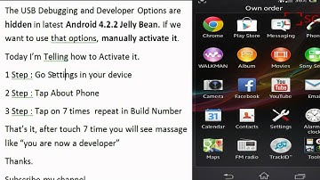 How to Enable "Developer Option" in Android 4.2.2 Jelly Bean Version
