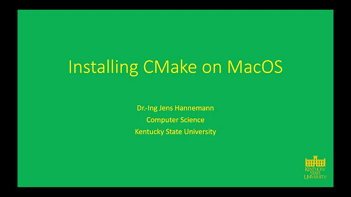 Toolchain Setup - Installing CMake on MacOS