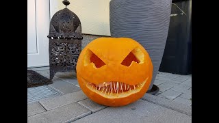 Halloween Pumpkin - how to Carve. Scary Pumpkin Face