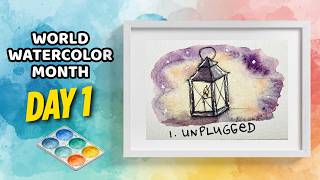 Painting a COZY LANTERN in Watercolor (Day 1 Challenge)