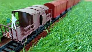 Centy Indian Model Freight Train With Custom Box Wagon And Guard Cabin