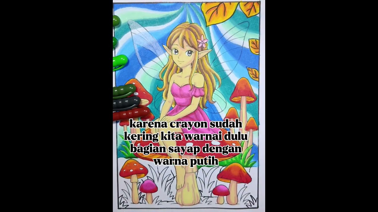 Tutorial Mewarnai Peri liliput#semuaorang #sorotan #silky 