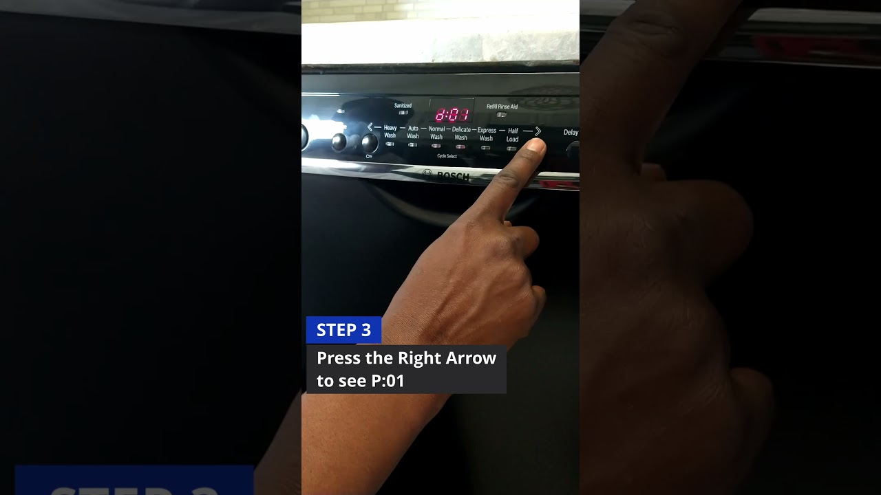 Bosch Dishwasher Change Factory Settings (for 1 minute) shorts 