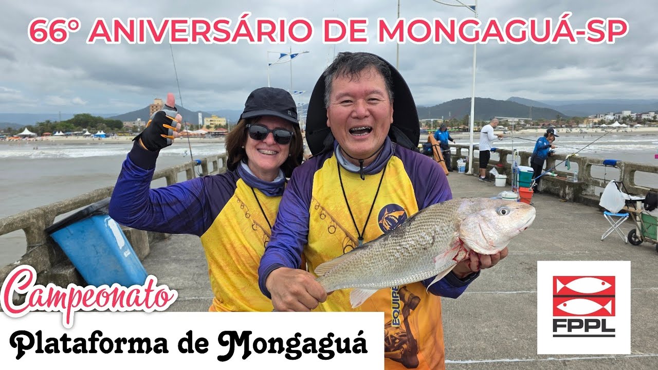 Muito Peixe no campeonato de pesca na Plataforma de Mongaguá-SP