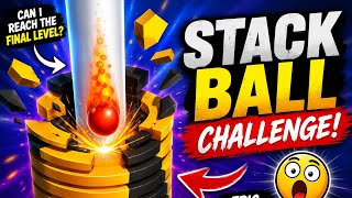 1🔥 STACK BALL CHALLENGE! 😱 Can I Reach the Final Level? | Satisfying Gameplay screenshot 2