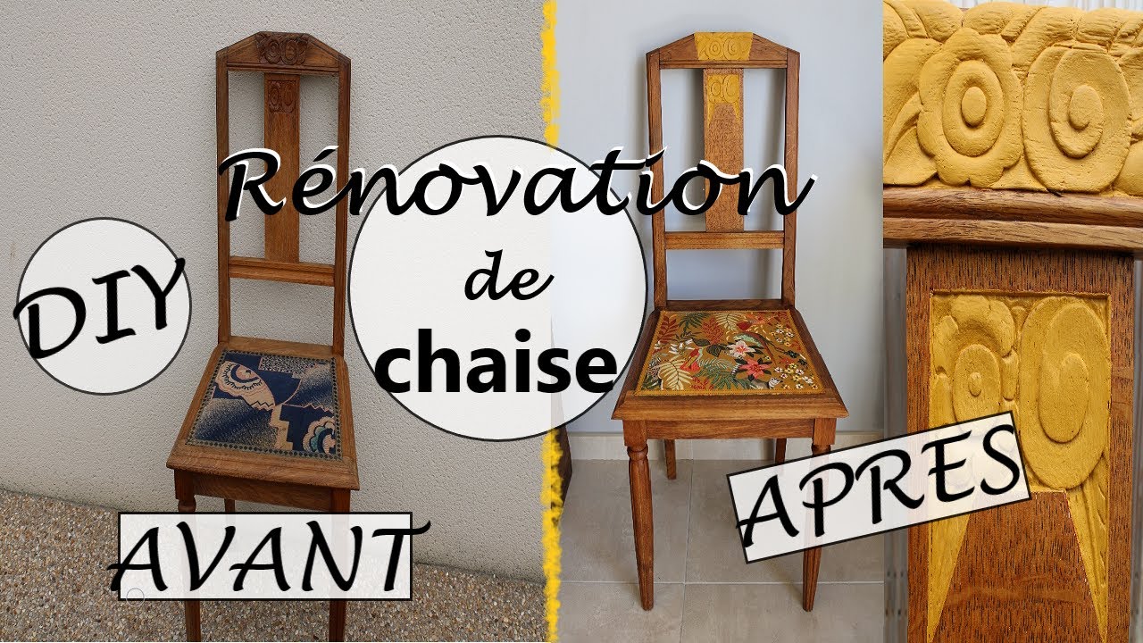 Rénover une chaise/refaire une assise /poser du galon - YouTube