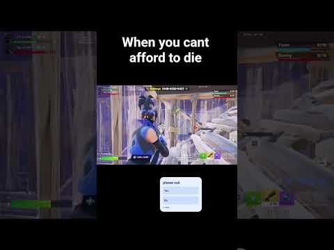 when you can't afford to die #fortnite