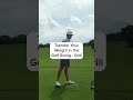 Transfer Your Weight in the Golf Swing - Drill