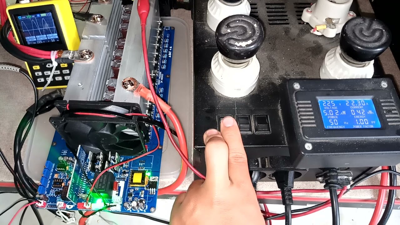 Test inverter module egs002 24 MOSFET to220 spesifikasi 48v 5000w pendingin besar