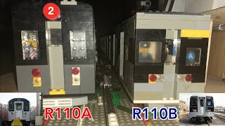 Lego MTA Subway Action! MTA R110A & R110B Subway Cars Action!!!