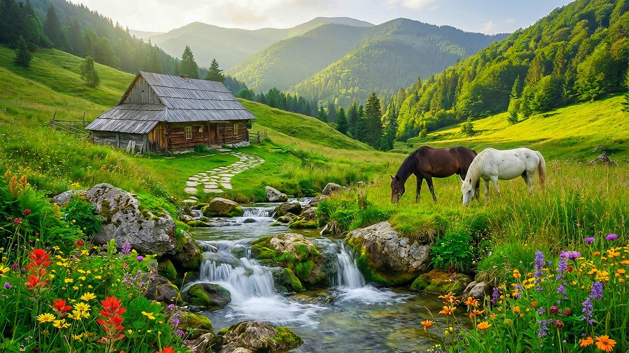 Восстановите свою нервную систему 🌿 Расслабляющая фортепианная музыка, звуки природы