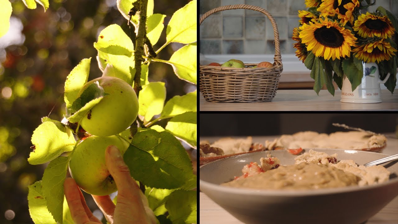 Домашний яблочный пирог с ежевикой | Уютная осенняя еда