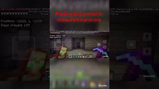 I found End Portal in Minecraft Hardcore #minecraft
