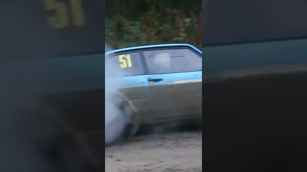 Rally crash into ditch 