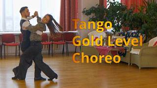 Tango Gold Level Choreography | Basic Reverse Turn, Contra Check