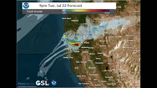Nation Weather Service Area Smoke Forecast from the Experimental HRRR model