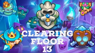 Clearing Floor 13 with Cold Element & Knight Statue | Rush Royale Coop