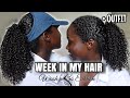 REVERSE WEEK IN MY HAIR!| Wash n Go Edition + OUTFIT | End to Beginning!