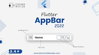 2.6 - create an appbar in flutter | flutter appbar 2023