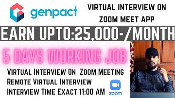 Genpact Virtual Interview On Zoom Meeting App