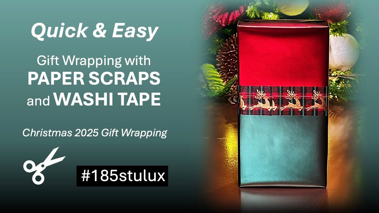 Tutorial 🎁 Gift Wrapping with PAPER SCRAPS ✂️ 