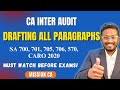 Drafting All Paragraphs - SA 700, 701, 705, 706, 570 & CARO 2020 | CA Inter Audit | AIR 5, 6, 32
