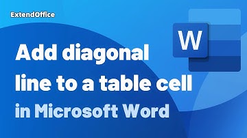 How to add diagonal line to a table cell in Word?