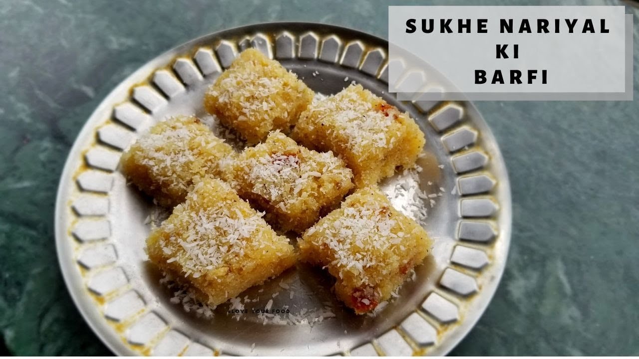 Sukhe Nariyal Ki Barfi Nariyal Barfi बीना घी और मावा के बनाये ये